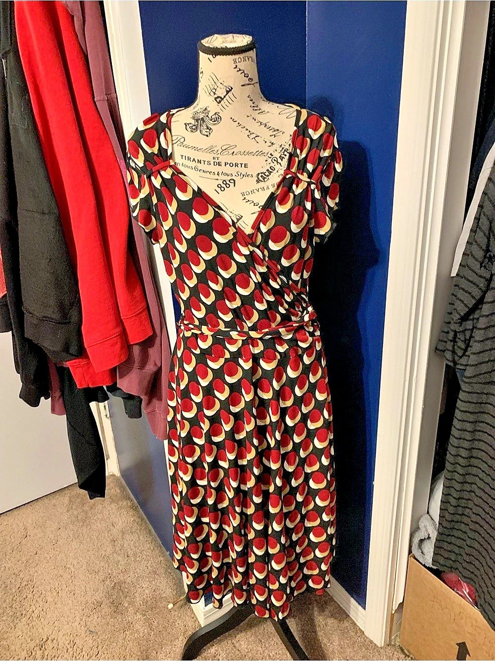 Candie's Women's Abstract Midi Dress XL Like New